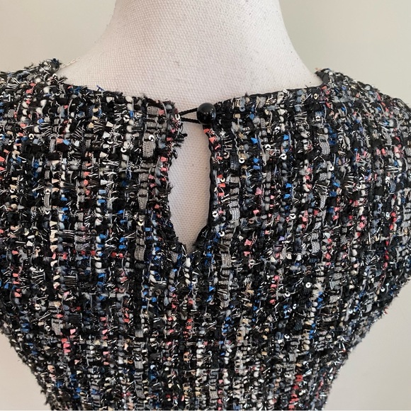 SHEIN Multi Color Tweed Cropped Tank Blouse Size Small - Picture 8 of 11